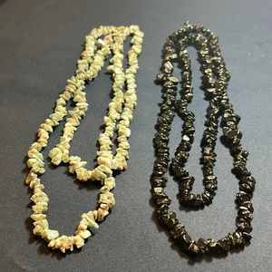 Raw stone necklace